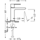 Robinet de lavabo Loft Tres croquis 2