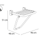 Siège de douche pliant 108 PMR de Bruntec croquis 3