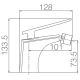 Mitigeur de bidet Escocia Imex croquis 1