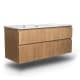 Ensemble de meuble de salle de bains en bois massif Alpes Bruntec détail 3