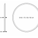 Miroir de salle de bains avec l'éclairage LED Ring Bruntec croquis 4