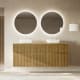 Meuble de salle de bains en bois massif rainuré Alpes 9 Bruntec principal 1