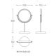 Miroir rond Cosmic Essentials croquis 2