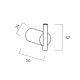 Cintre de salle de bain (2 pièces) Essential Medimex croquis 6