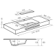 Lavabo suspendu Miami Bruntec croquis 2