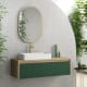 Meuble de salle de bains Lambda avec plan de toilette en bois Coycama principal 3