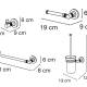 Ensemble d'accessoires de salle de bain Paula Mediterránea de baño croquis 5