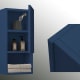 Colonne de salle de bain Lia Bruntec avec 1 porte et étagère environnement 11