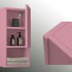 Colonne de salle de bain Lia Bruntec avec 1 porte et étagère environnement 15