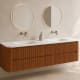 Ensemble de meuble de salle de bains avec lavabo en Solid Surface « Duna » de Bruntec principal 4