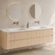 Ensemble de meuble de salle de bains avec lavabo en Solid Surface « Duna » de Bruntec croquis 16