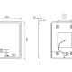 Miroir de salle de bain avec éclairage LED Grecia Ledimex croquis 12