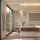 Luna miroir de salle de bain avec éclairage LED gris Viena Ledimex environnement 4
