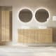 Meubles de salle de bains en bois massif rainuré Alpes 9 Bruntec principal 1