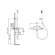Robinet de baignoire en bambou Lluvibath croquis 5