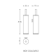 Porte-brosse WC Square Duo Cosmic croquis 3