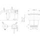 Imex Monza mitigeur lavabo encastré + bonde click-clack Imex croquis 5