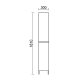 Colonne de salle de bains Infinity Salgar croquis 3