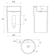 Lavabo sur colonne de Hidronatur Chelva croquis 4