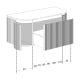 Ensemble meuble de salle de bain en frêne massif avec lavabo Neo Curve de Solid Suface Bruntec croquis 4
