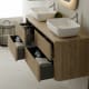 Meuble de salle de bains avec plan de toilette en bois massif Bavaria Bruntec détail 2