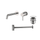Pack robinetterie de lavabo encastrée Monza  + valve clic-clac + siphon rond apparent Imex principal 5