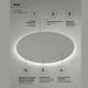 Ledimex Miroir de salle de bain Oval avec éclairage LED détail 5