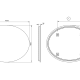 Ledimex Miroir de salle de bain Oval avec éclairage LED croquis 9