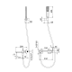 Robinet de baignoire Imex Toscana croquis 10