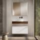 Meuble de salle de bains avec plan de toilette en bois de 10 cm de hauteur couleur Valenti avec caisson Nomad Visobath principal 1