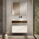 Meuble de salle de bains avec plan de toilette en bois de 10 cm de hauteur couleur Valenti avec caisson Nomad Visobath principal 0