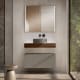 Meuble de salle de bains avec plan de toilette en bois de 10 cm de hauteur couleur Valenti avec caisson Nomad Visobath principal 3