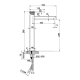 Robinet de lavabo Firenze par Imex croquis 9