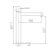 Robinetterie de lavabo Milos Stick Imex croquis 9