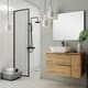 Meuble de salle de bains avec plan de toilette en bois Coban Bruntec principal 0