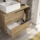 Meuble de salle de bains avec plan de toilette en bois Coban Bruntec détail 4