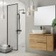 Meuble de salle de bains avec plan de toilette en bois Coban Bruntec principal 0