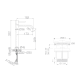 Pack Mitigeur de lavabo bec haut Monza Imex + Bonde click-clack croquis 5