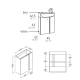 Ensemble meuble de salle de bain Versa Coycama profondeur réduite 22 cm croquis 7