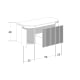 Meuble de salle de bain en frêne massif avec plan de toilette Solid Surface Evo Curve Bruntec croquis 4