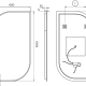 Ledimex Miroir de salle de bains Cardiff avec éclairage LED croquis 6