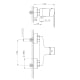 Robinet de douche encastré Cassio GME croquis 1