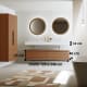 Ensemble meuble de salle de bain avec lavabo double en solid surface et caisson Alpes 4 Bruntec croquis 7