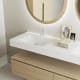 Ensemble meuble de salle de bain avec lavabo double en solid surface et caisson Alpes 4 Bruntec détail 2