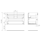 Meuble de salle de bains avec ensemble lavabo Bequia Salgar croquis 13