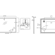 Miroir de salle de bains avec éclairage LED California Ledimex croquis 9