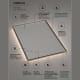 Miroir de salle de bains avec éclairage LED California Ledimex détail 5