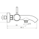 Robinet de baignoire Sirio GME croquis 7