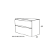 Armoire de toilette à profondeur réduite 39 cm Carmen Avila dos croquis 10