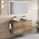 Meuble de salle de bains avec plan de toilette en bois Roma Bruntec principal 5
